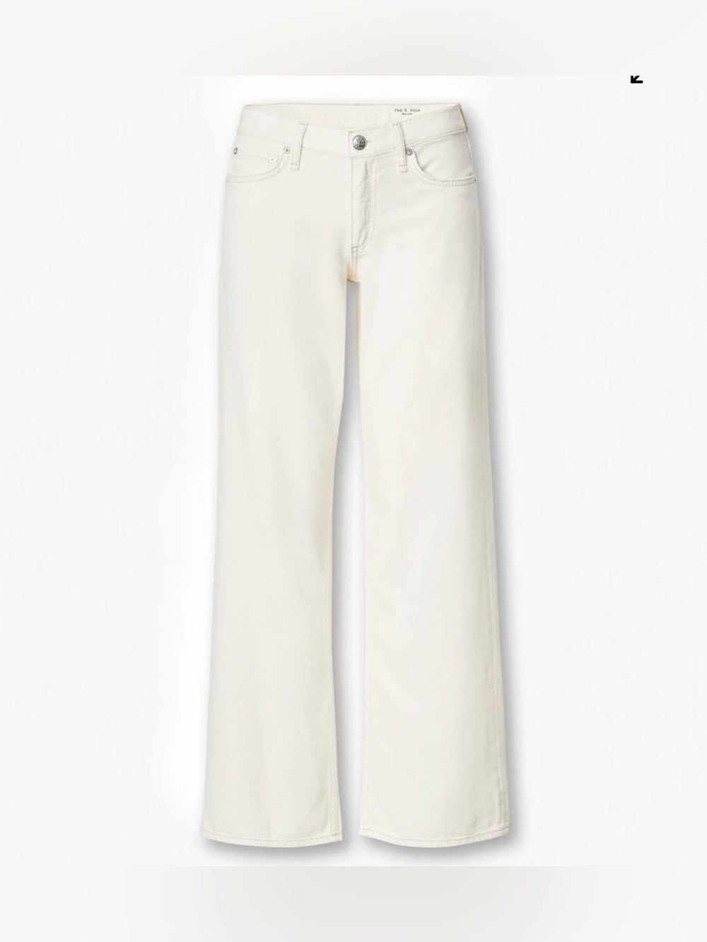 CHIMALA Vintage Japanese Mid Rise Straight Denim Ivory Size 25 BNWT
